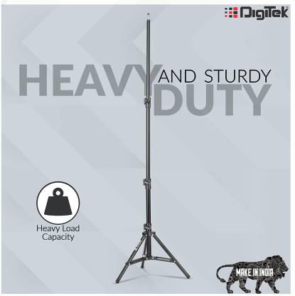 DIGITEK (DLS-006FT) Lightweight & Portable 6 Feet Aluminum Alloy Studio Light Stand | for Videos | Portrait | Photography Lighting | Ideal for Outdoor & Indoor Shoots with Carry Bag Tripod  (Black, Supports Up to 4000 g)