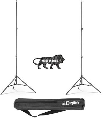 DIGITEK Lightweight & Portable 9 Feet Aluminum Alloy Studio Light Stand | For Videos | Portrait | Photography Lighting |2 Set Of Stands |And Carry Bag Included. (DLS 009FTK) Tripod  (Black, Supports Up to 5000 g)