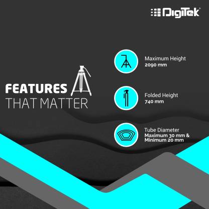 DIGITEK DTR 690VD PRO Tripod  (Black, Supports Up to 3000 g)