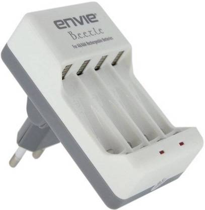 Envie Bettle ECR-20 |Combo With| 4xAA 2100 Ni-MH rechargeable Camera Battery Charger  (White)