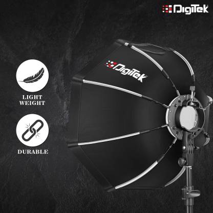 Digitek Lightweight & Portable Soft Box With S Type Bracket Mount | Comes with 2 Diffuser sheets | Handle | Carrying Case | Compatible With All Flash Speedlights. (DSBH 055) Black Reflector Umbrella  (55 cm)