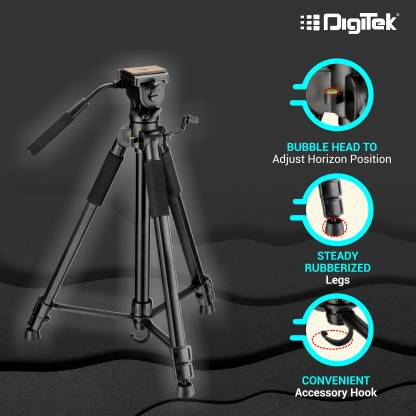 DIGITEK DTR 690VD PRO Tripod  (Black, Supports Up to 3000 g)