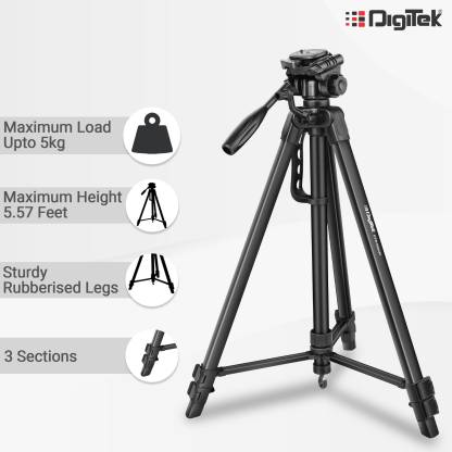 DIGITEK DTR 550 LW Tripod  (Black, Supports Up to 5000 g)