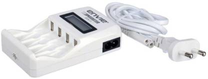 Envie Speedster ECR-11 + 2xAAA 1100 Ni-MH rechargeable Camera Battery Charger  (White)