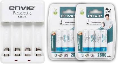 Envie ECR-20 WITH 2800 8PL BATTERY Camera Battery Charger  (White)