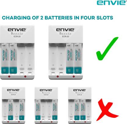 Envie ECR-20 Bettle Camera Battery Charger  (White)